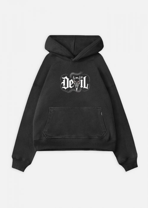 Devil Dark Gothic Face Graphic Hoodie