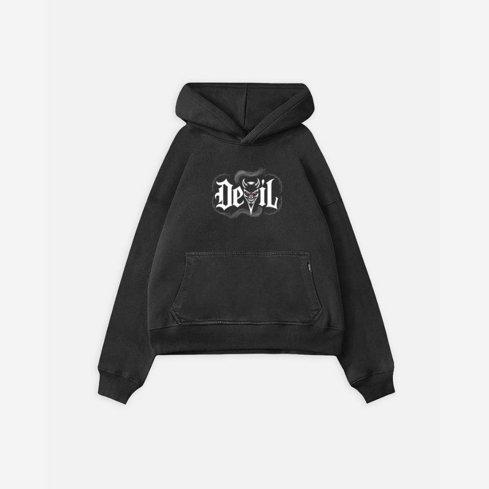 Devil Dark Gothic Face Graphic Hoodie