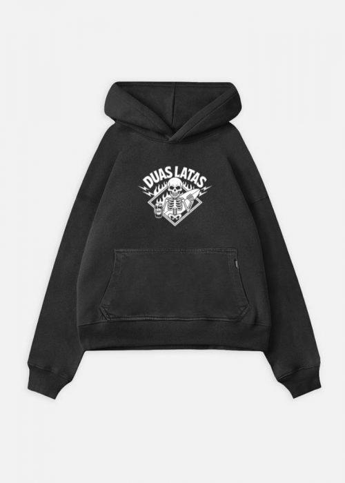 Duas Latas Skeleton Music Graphic Hoodie