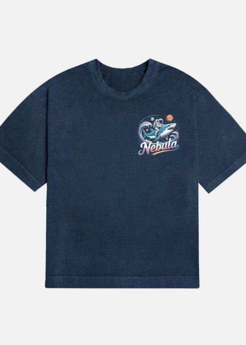 Nebula Astronaut Shark Space Graphic T-Shirt