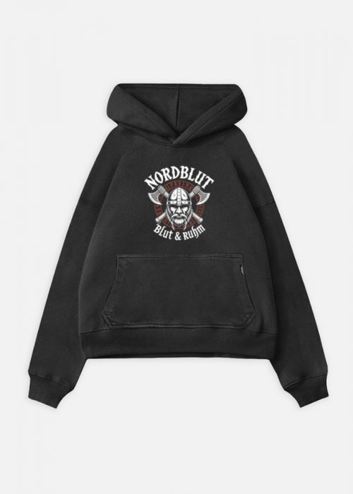 Nordblut Viking Helmet Warrior Graphic Hoodie