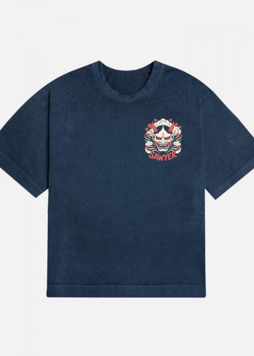 Sawyer Demon Mask Retro Graphic T-Shirt