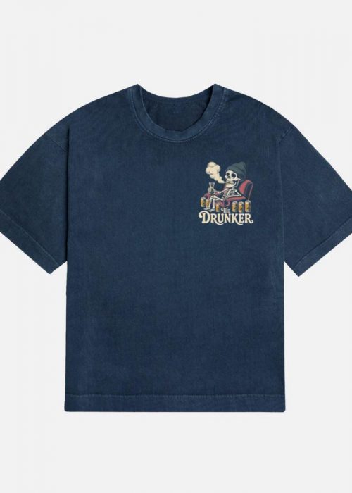 The Drunker Skeleton Beer Mug Design T-Shirt